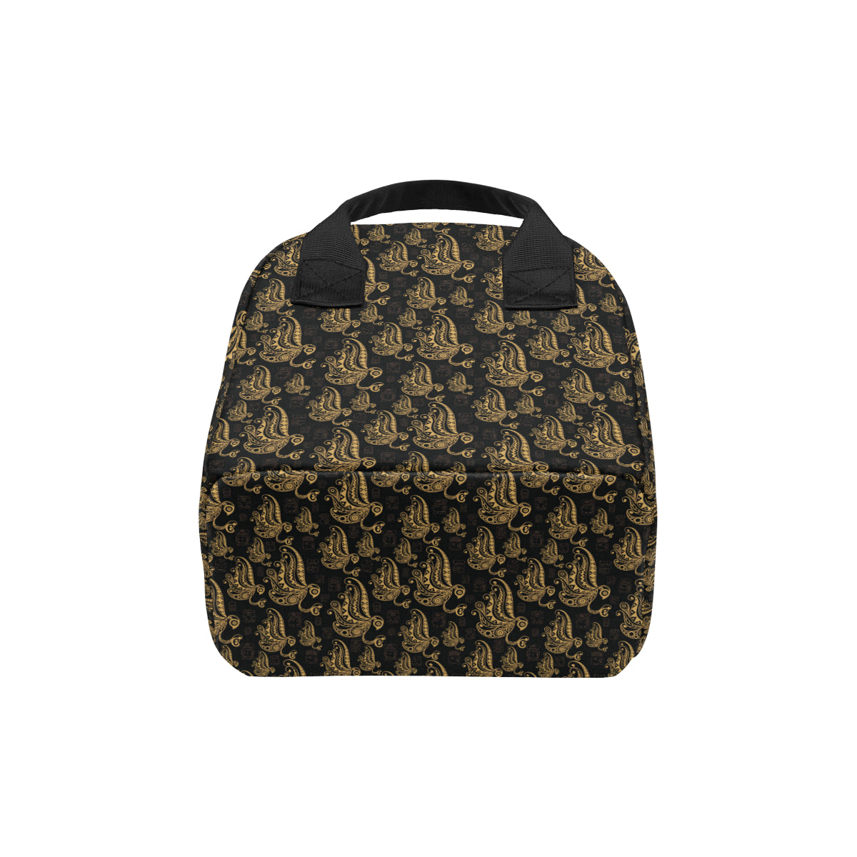 Owl Tribal Polynesian Design Print Insulated Lunch Bag