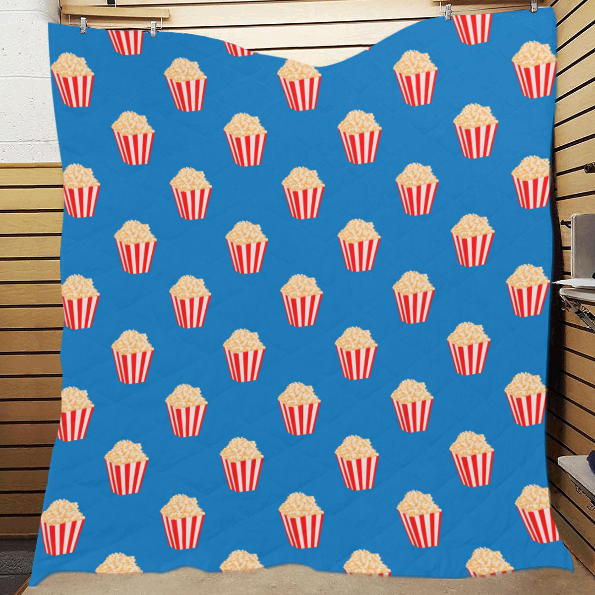 Popcorn Pattern Print Design A04 Premium Quilt