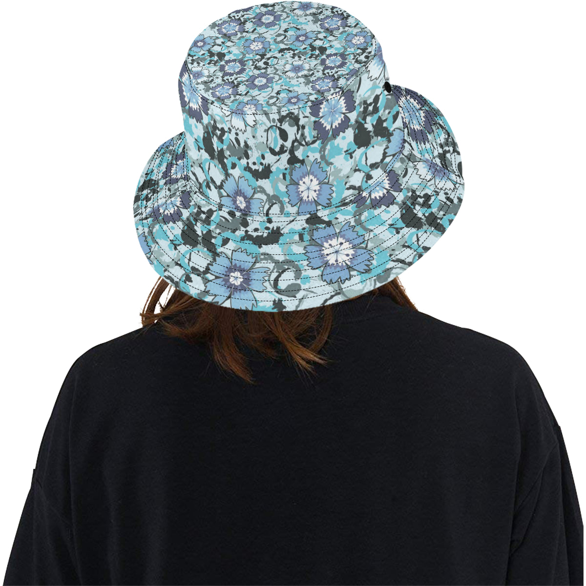 Carnations Pattern Print Design CN04 Unisex Bucket Hat