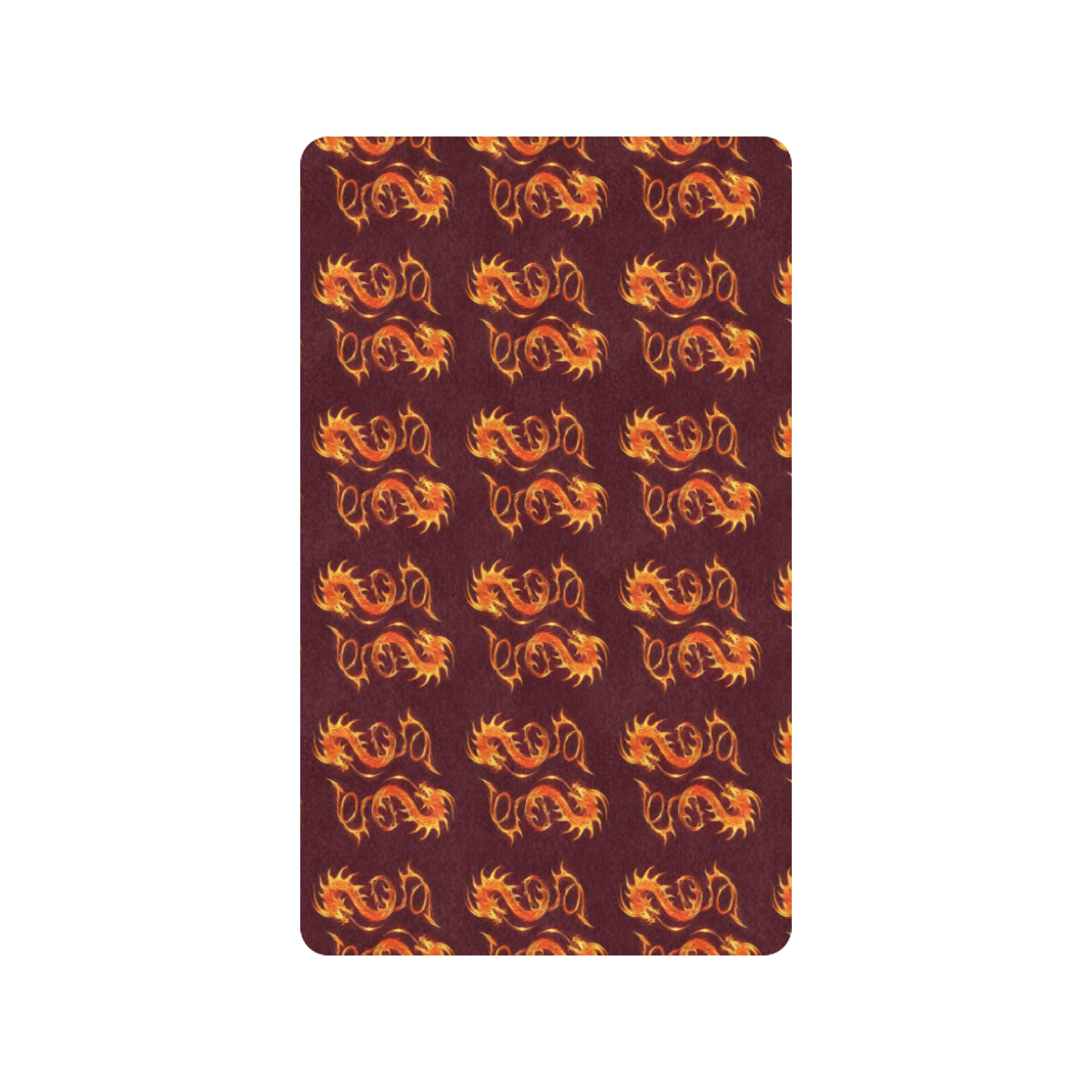 Dragons Fire Design Rubber Doormat