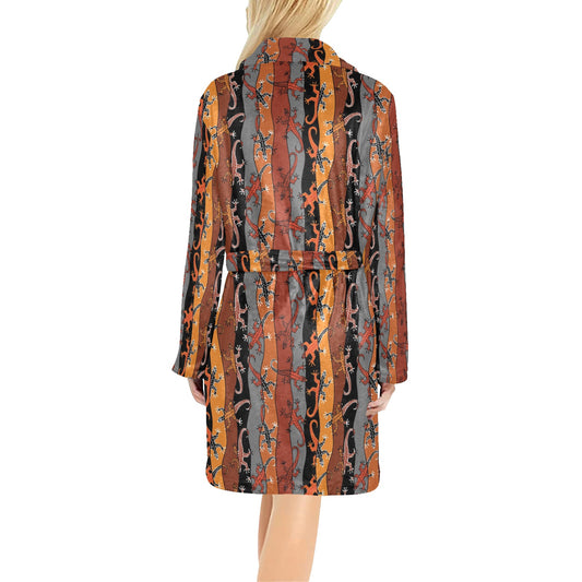 lizard Print Design LKS403 Women's Fleece Robe