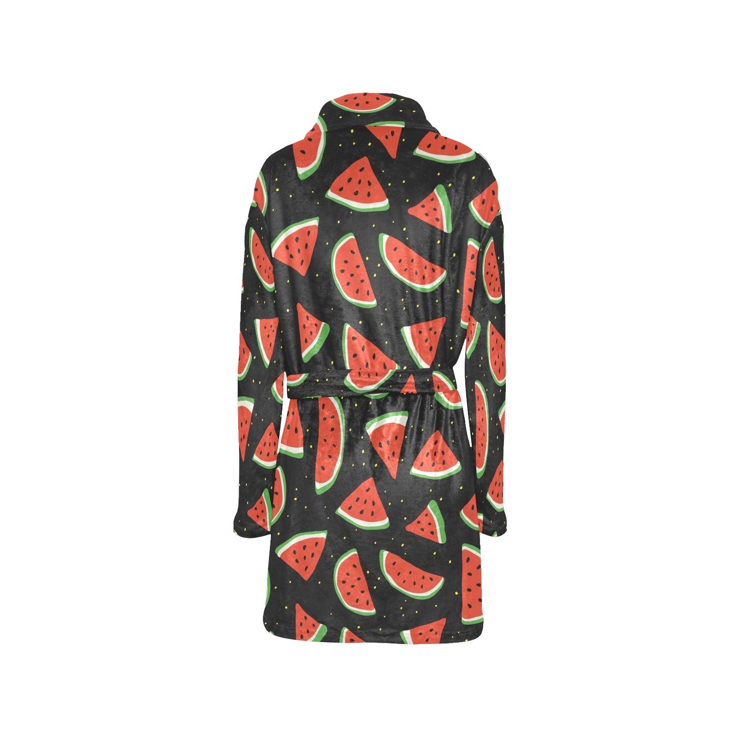 Watermelon Pattern Print Design WM09 Women's Fleece Robe