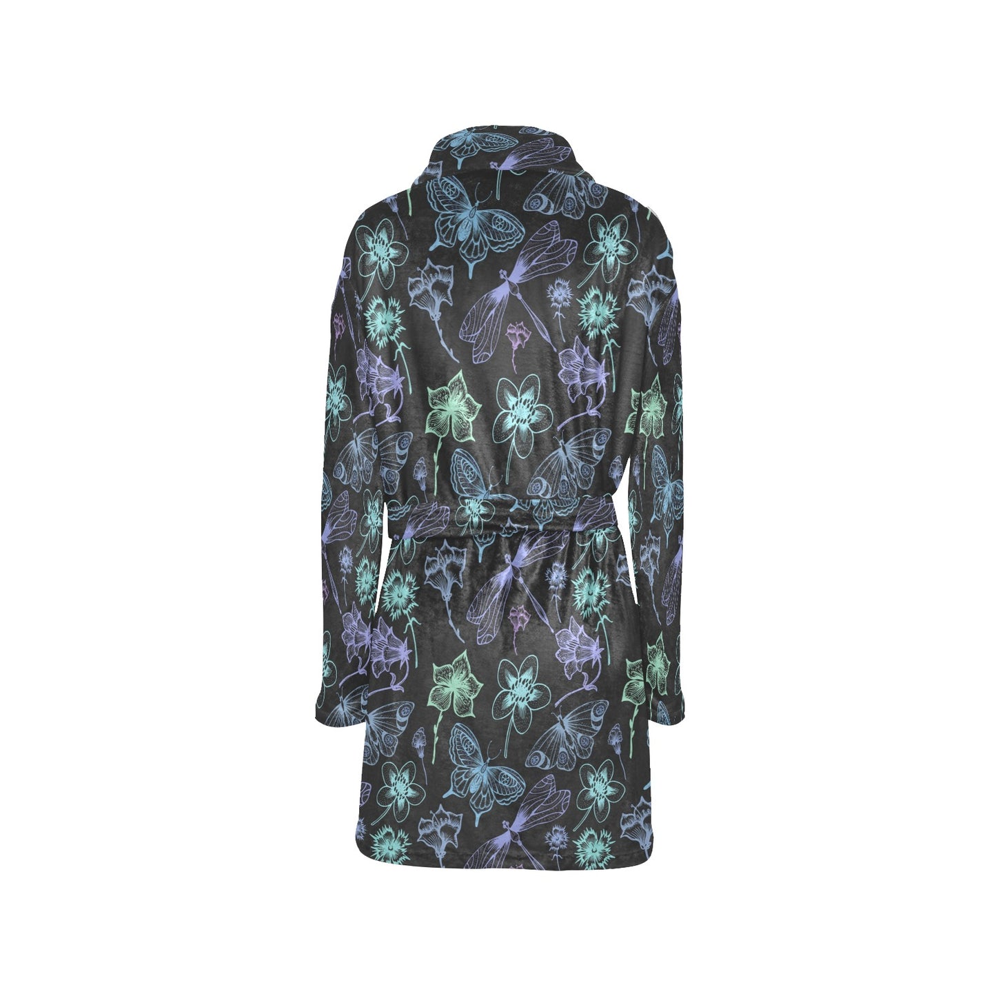 Butterfly Dragonfly Women's Fleece Robe