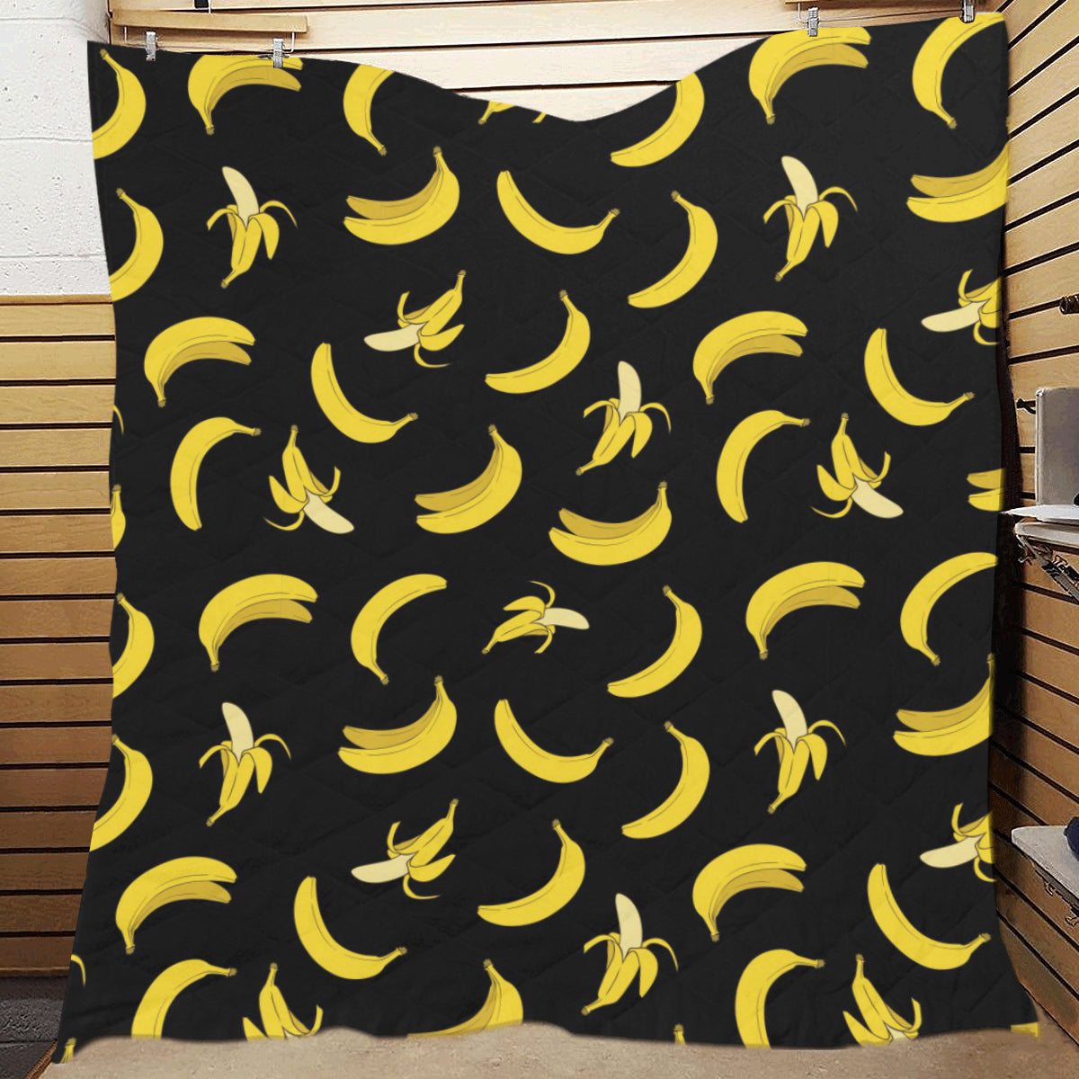 Banana Pattern Print Design BA05 Premium Quilt