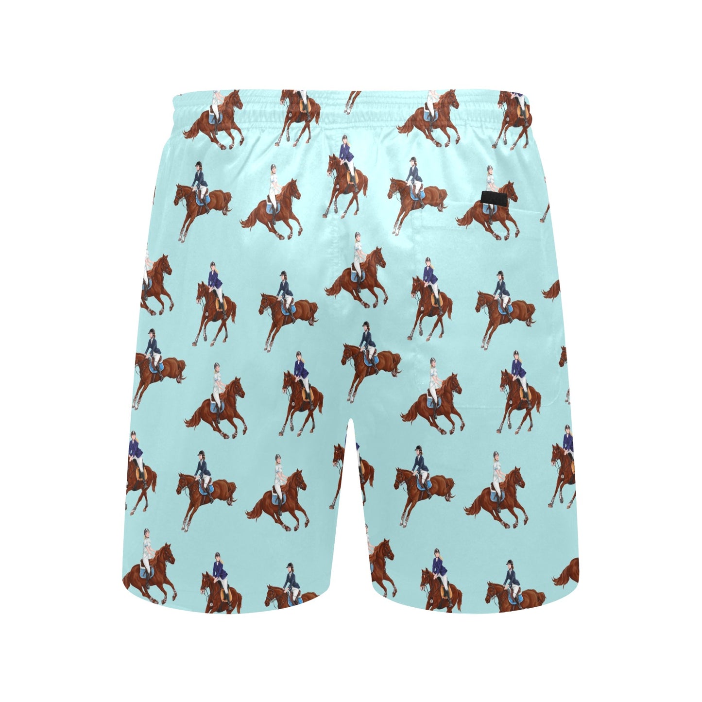 Equestrian Horse Riding Men's Swim Trunks Beach Shorts