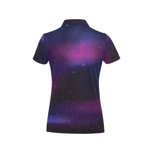 Night sky Pattern Print Design A04 Women's Polo Shirt
