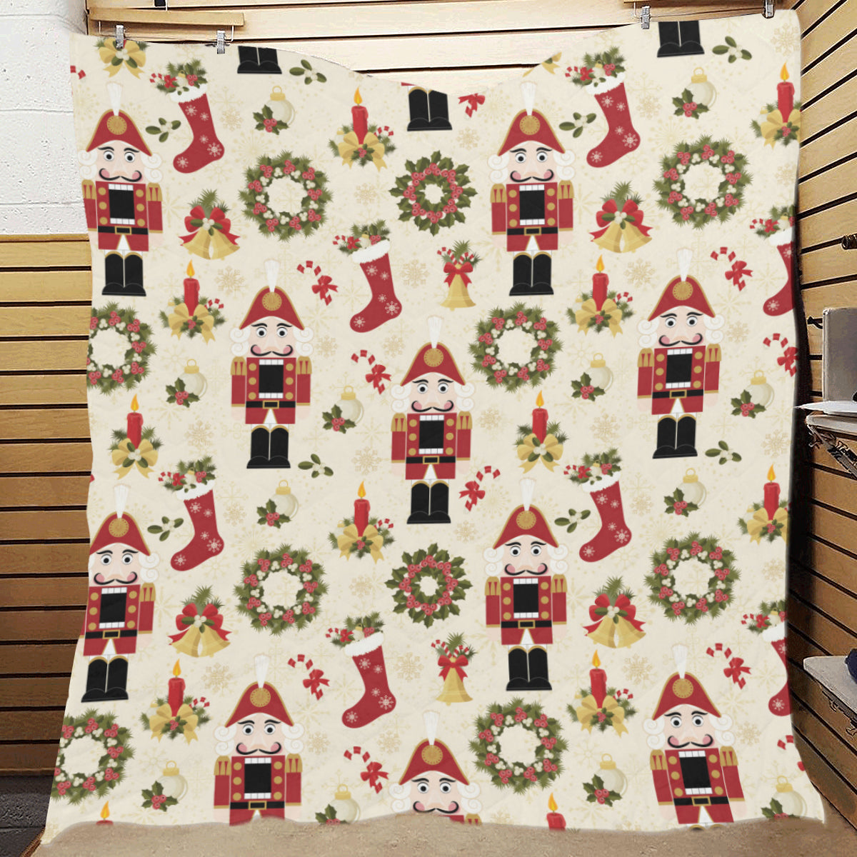 Nutcracker Pattern Print Design A01 Premium Quilt
