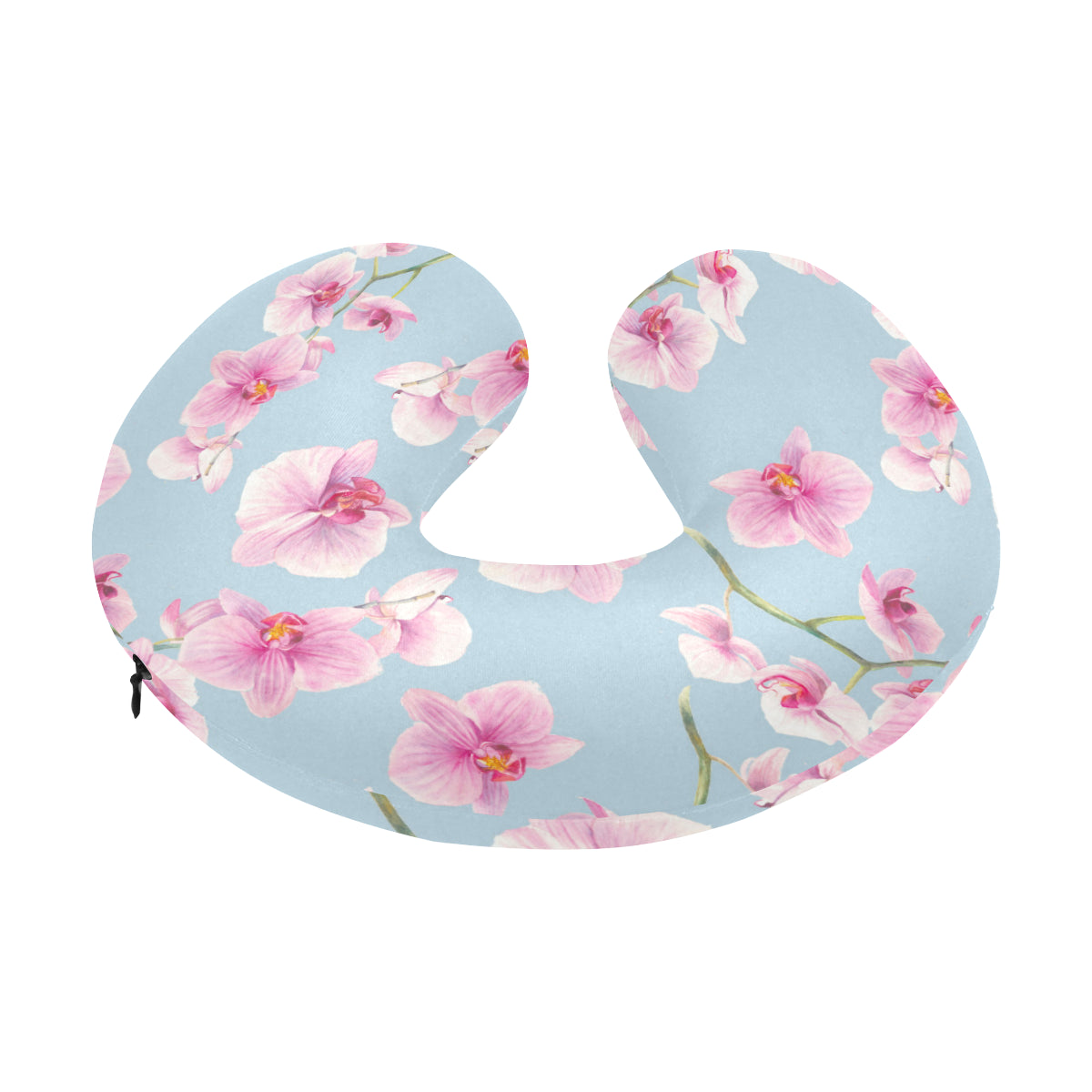 Orchid Pattern Print Design A01 U-Shaped Travel Neck Pillow