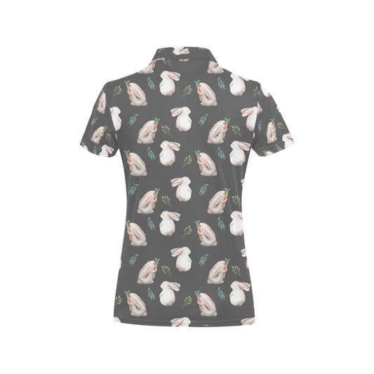 Rabbit Print Design LKS402 Women's Polo Shirt
