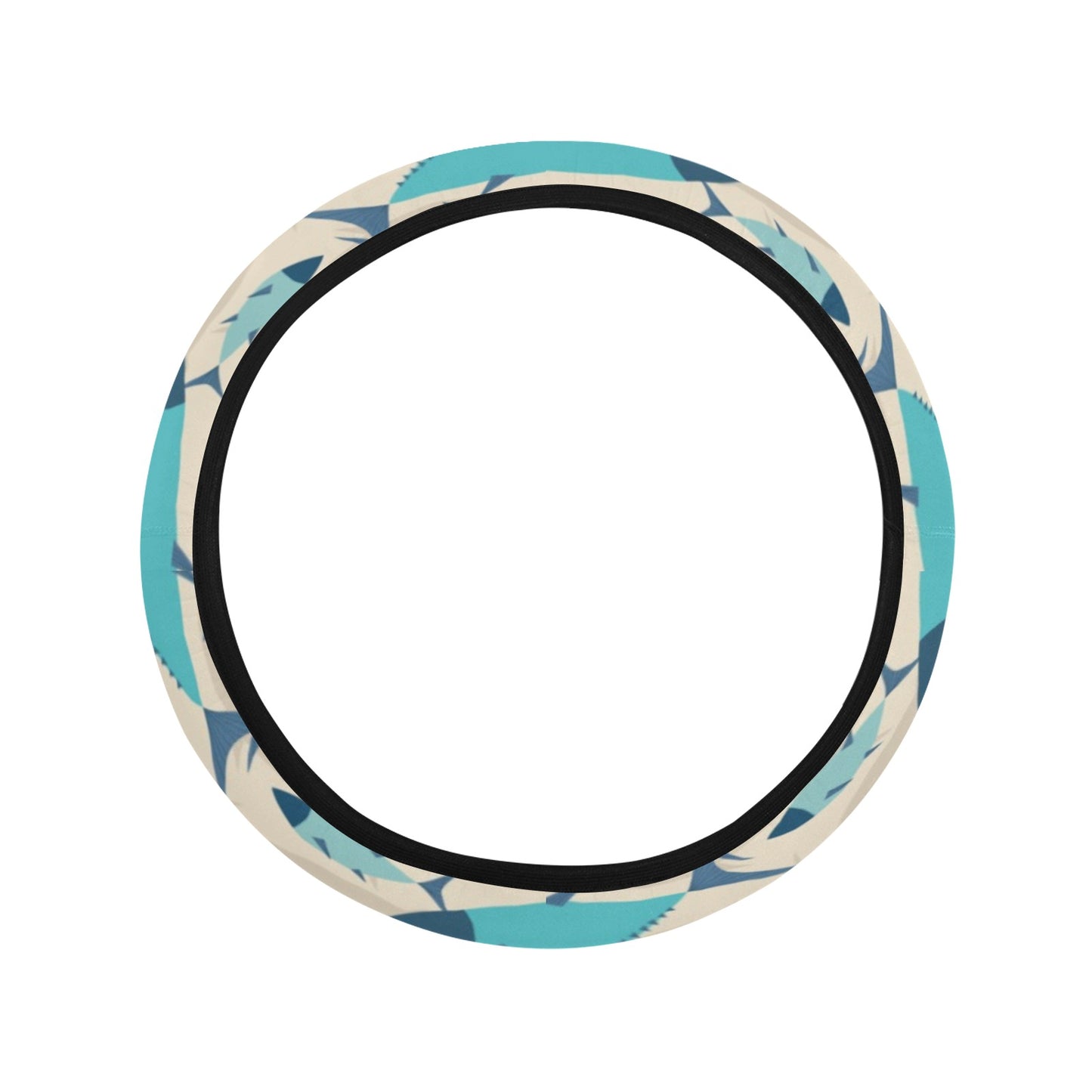 Tuna Fish Print Design LKS302 Steering Wheel Cover with Elastic Edge