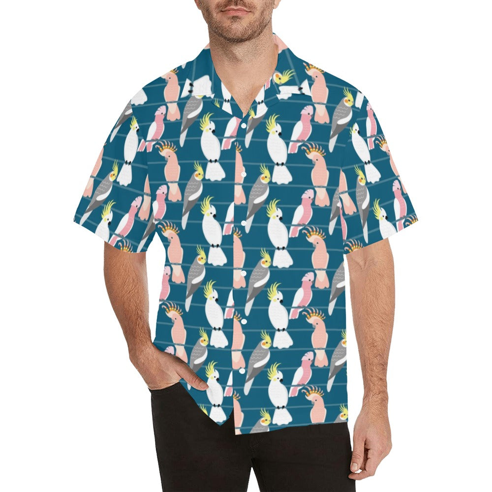 Cockatoo Print Design LKS401 Men's Men's Hawaiian Shirt