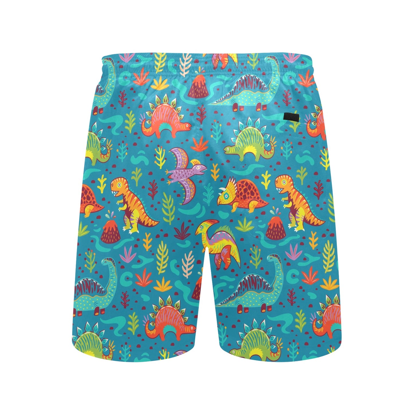 Dinosaur Cartoon Style Men's Swim Trunks Beach Shorts