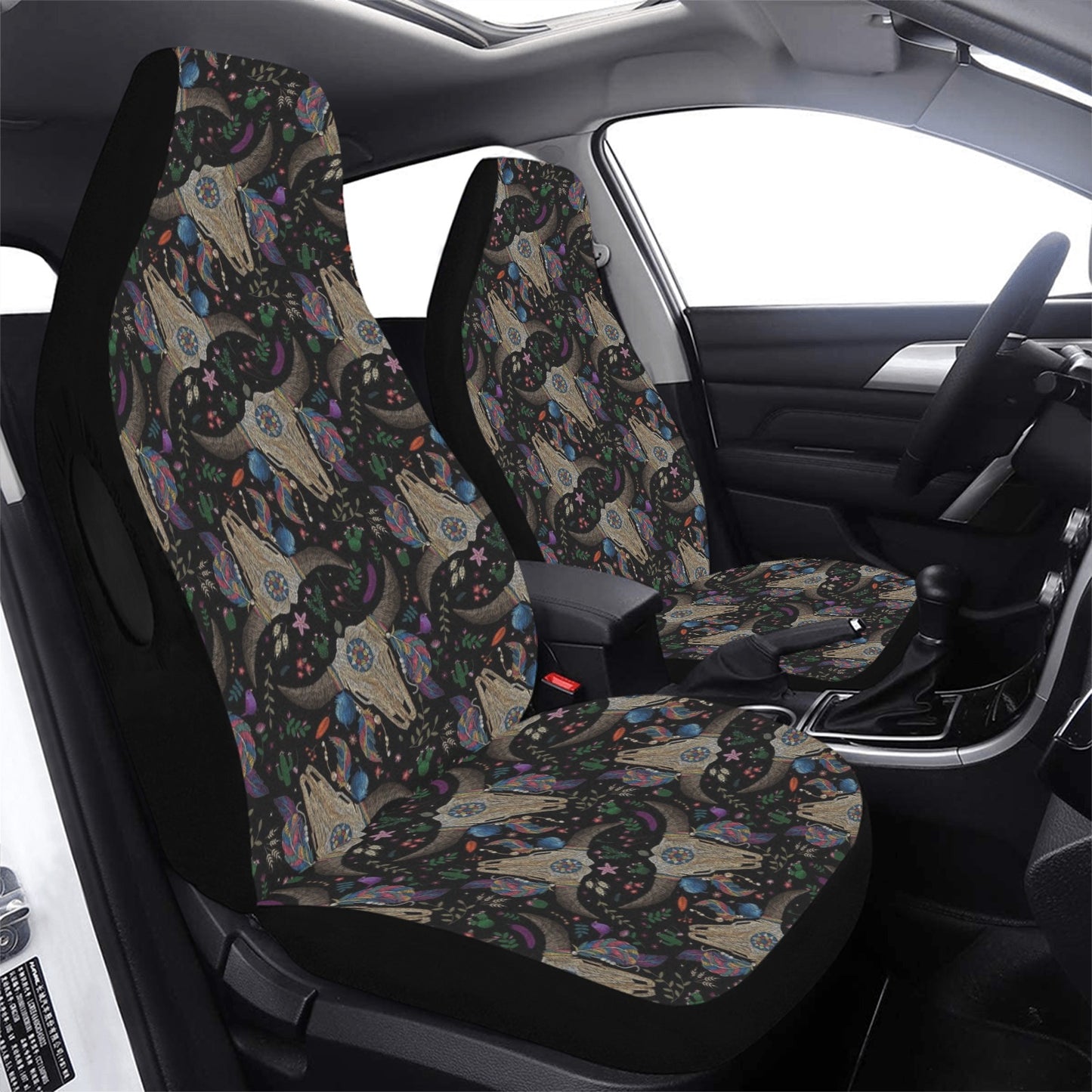 Buffalo Head Print Design LKS401 Car Seat Covers