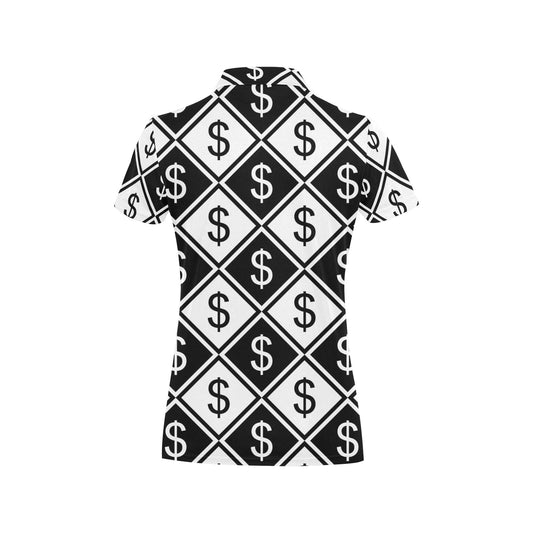 Money Pattern Print Design 04 Women's Polo Shirt