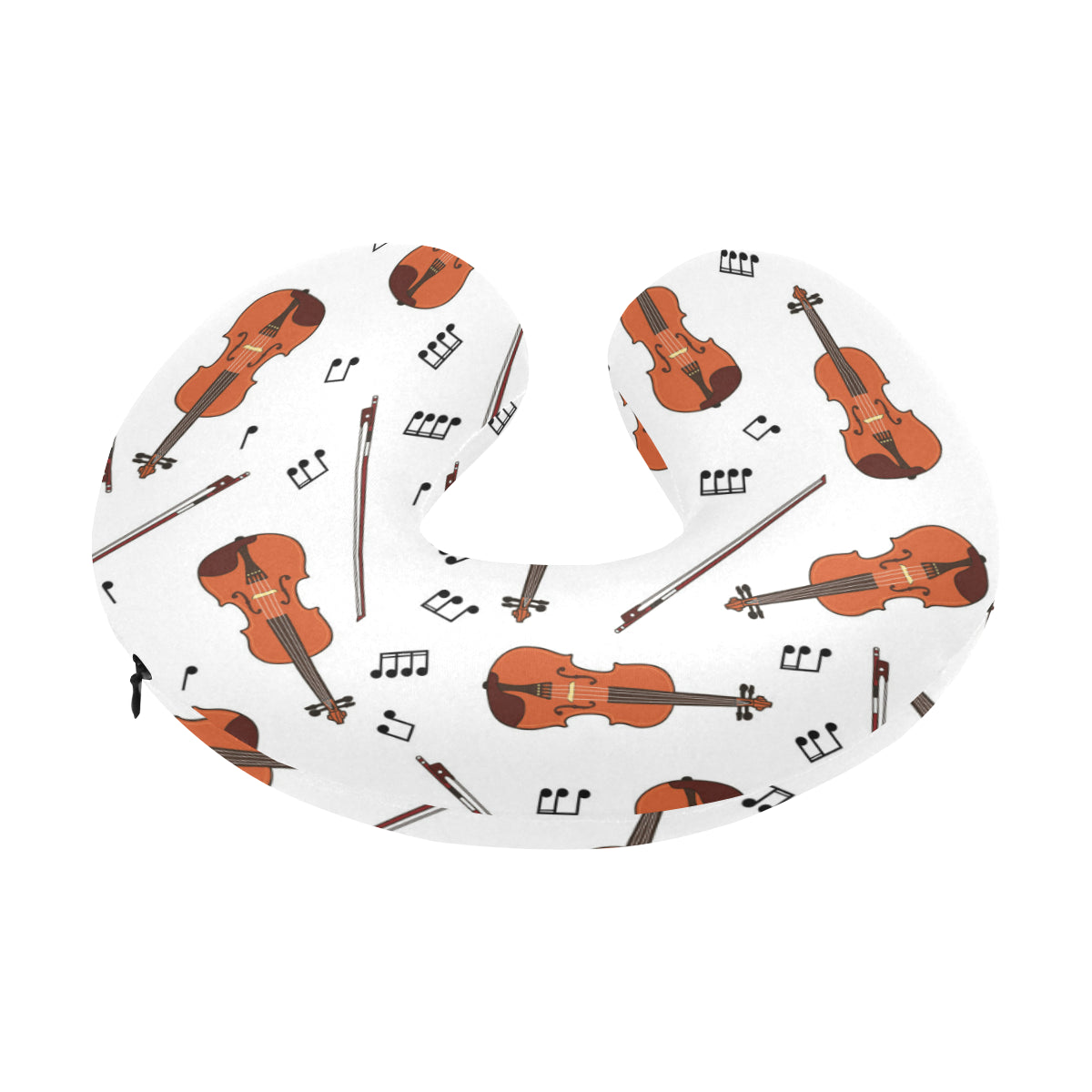 Violin Pattern Print Design 02 U-Shaped Travel Neck Pillow