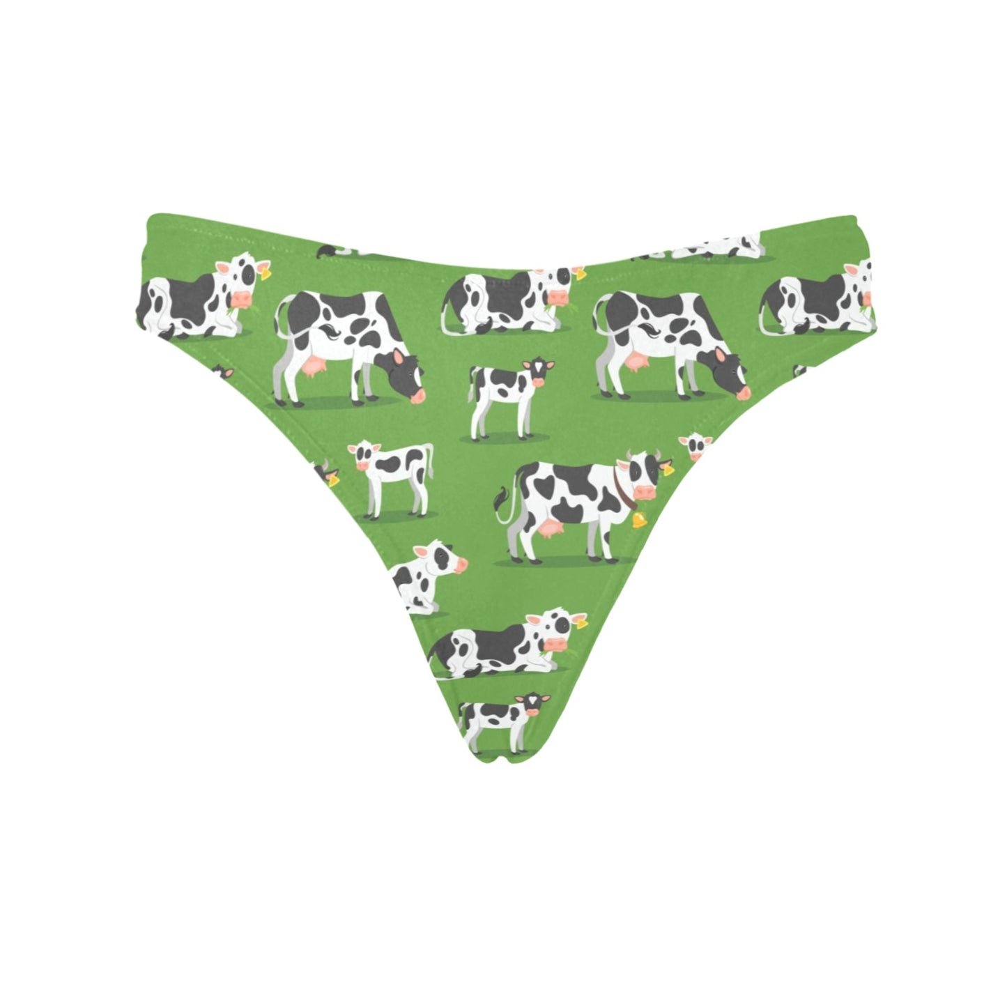 Cow Happy Print Pattern Women's Thongs