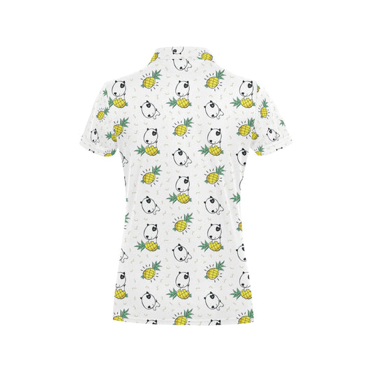 Bull Terriers Pattern Print Design 05 Women's Polo Shirt