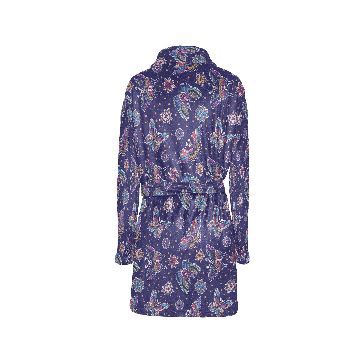 Butterfly Print Design LKS303 Women's Fleece Robe