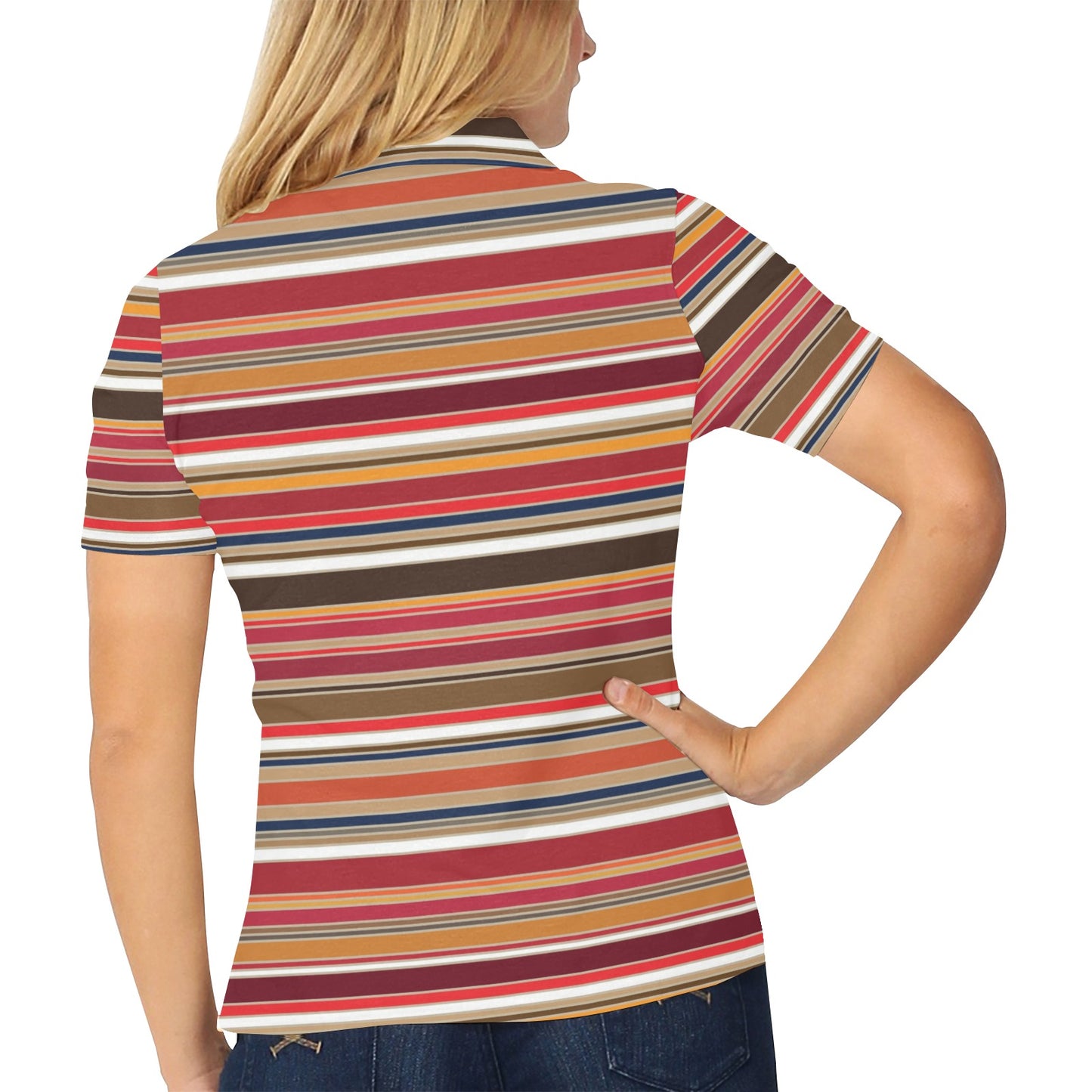 Serape Print Design LKS301 Women's Polo Shirt