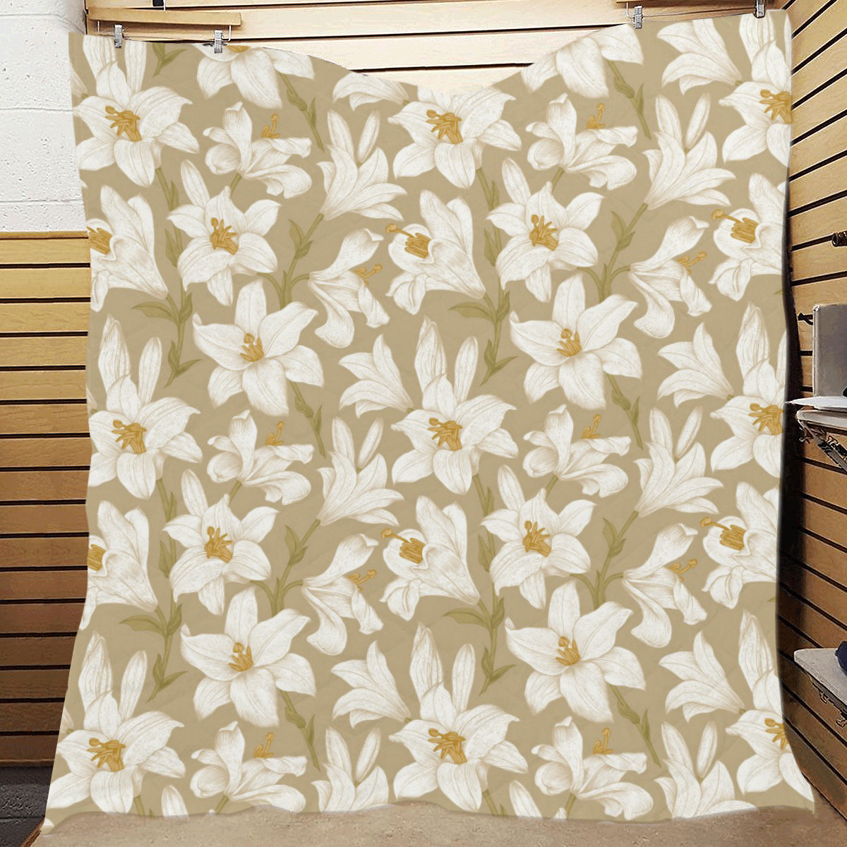 Lily Pattern Print Design LY07 Premium Quilt