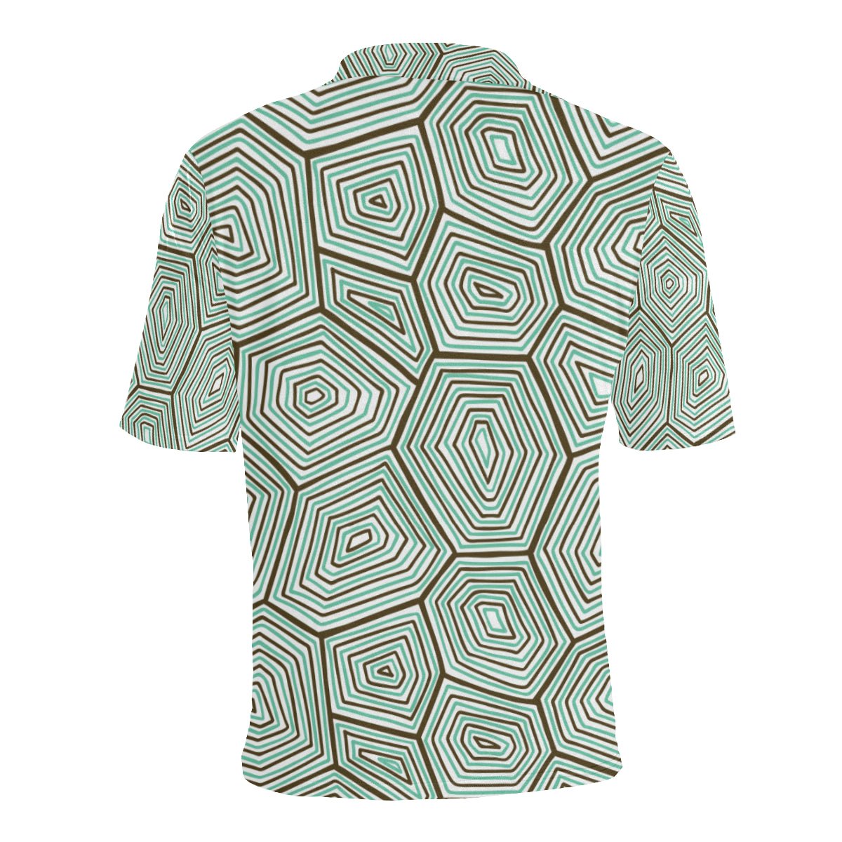 Sea Turtle Skin Print Men Polo Shirt