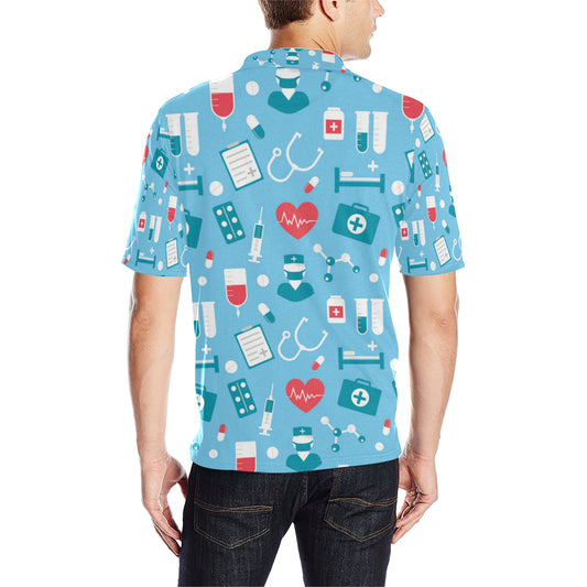 Nurse Pattern Print Design A03 Men Polo Shirt