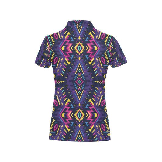Aztec Pattern Print Design 07 Women's Polo Shirt