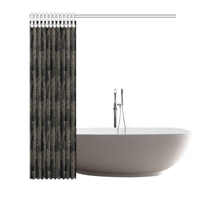 Dahlia Pattern Print Design DH04 Shower Curtain