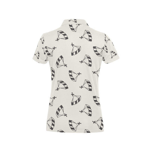 Skydiver Print Design LKS301 Women's Polo Shirt