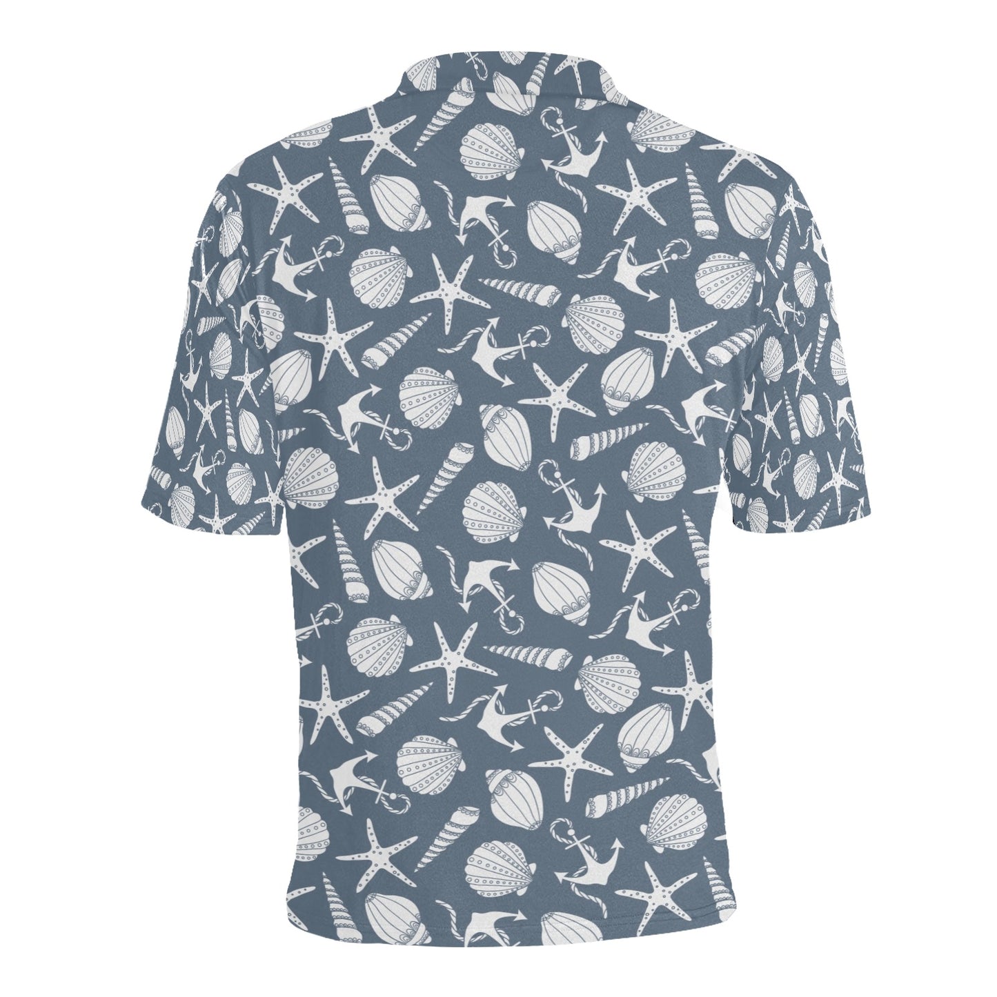 Products Seashell Print Design LKS306 Men Polo Shirt