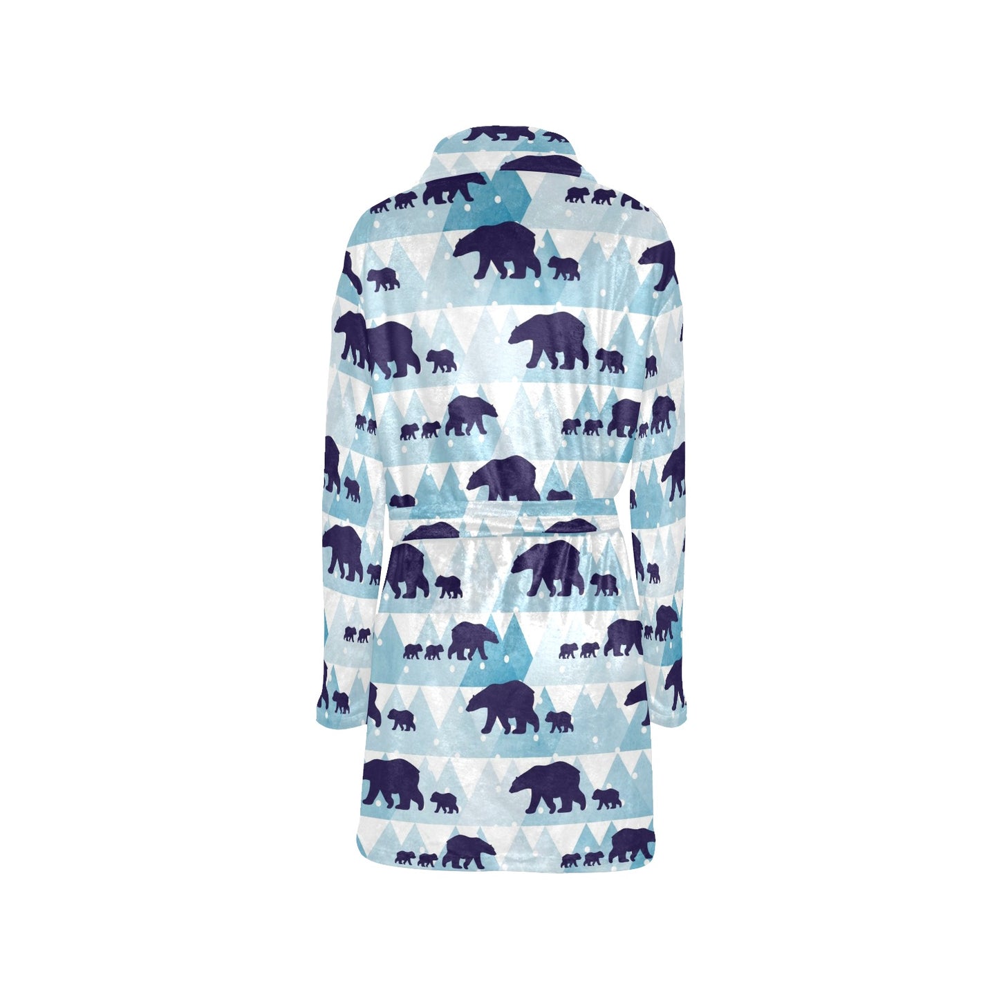 Bear Pattern Print Design BE01 Women's Fleece Robe