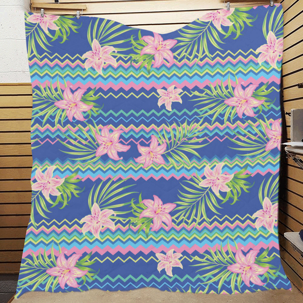 Lily Pattern Print Design LY015 Premium Quilt