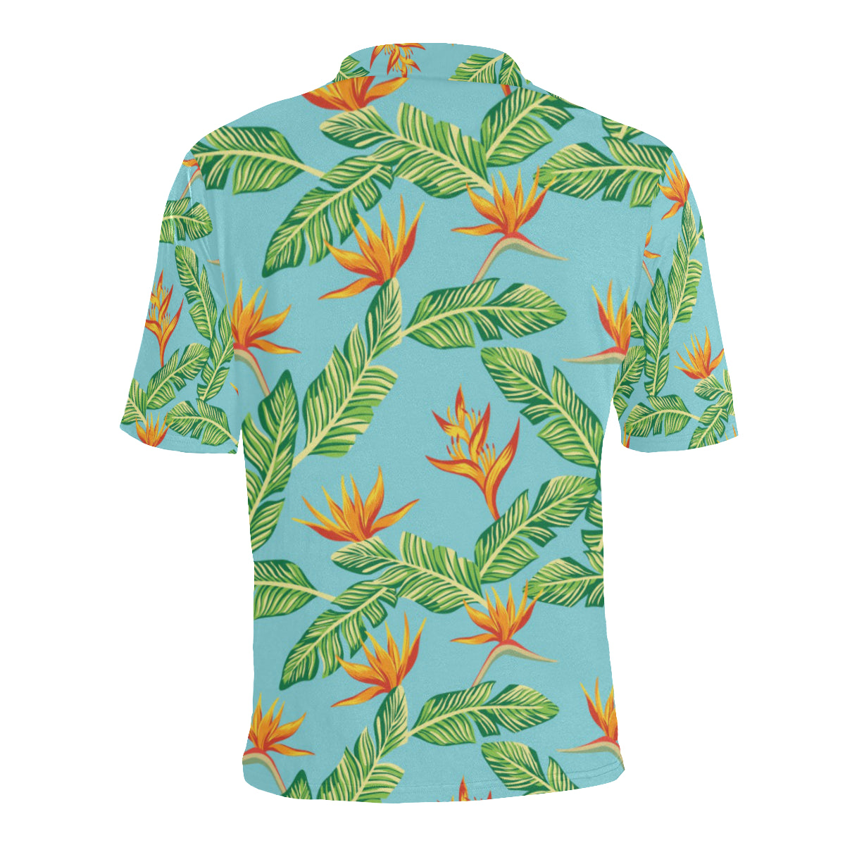 Bird Of Paradise Pattern Print Design BOP04 Men Polo Shirt