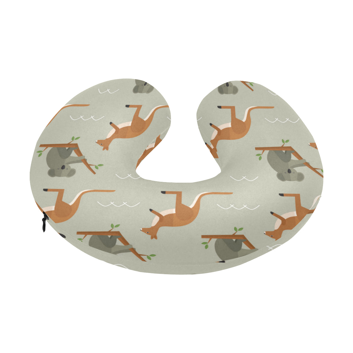 Koala Pattern Print Design 03 U-Shaped Travel Neck Pillow