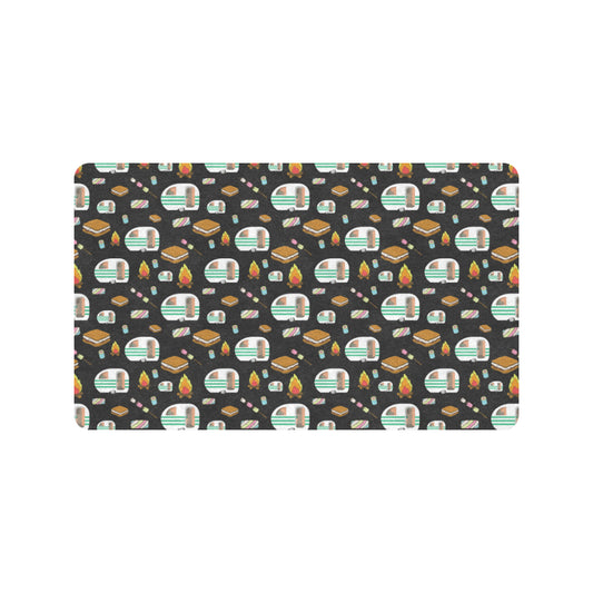 Camper marshmallow Camping Design Print Rubber Doormat