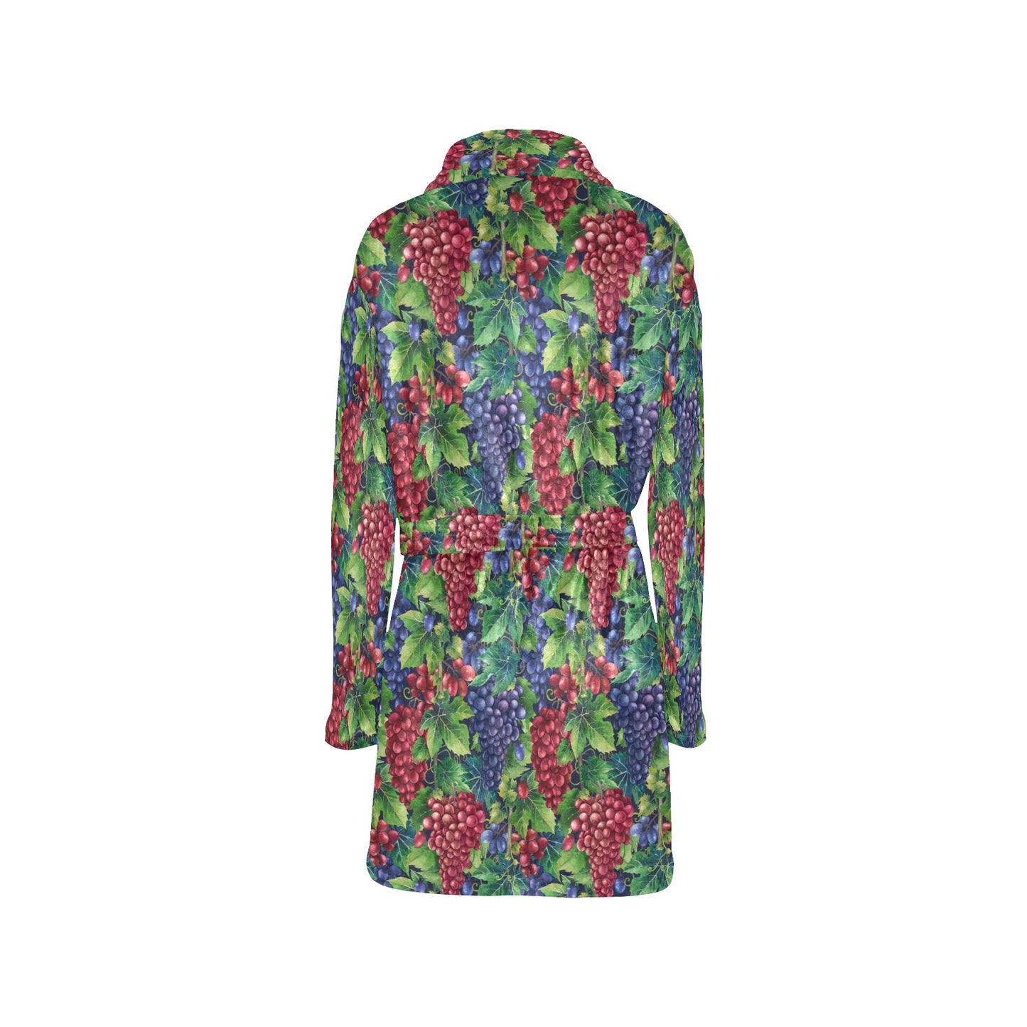 Grape Pattern Print Design GP02 Women's Fleece Robe