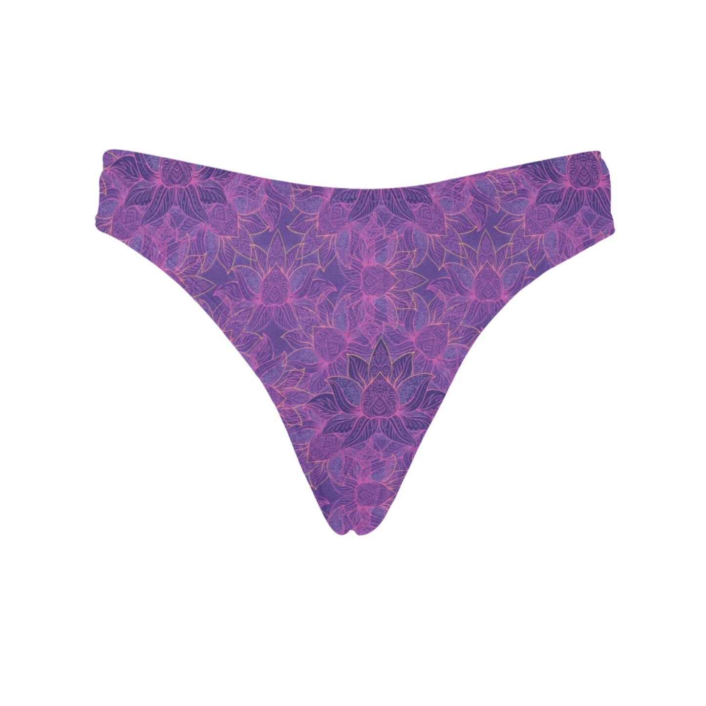 Bohemian Lotus Mandala Style Women's Thongs