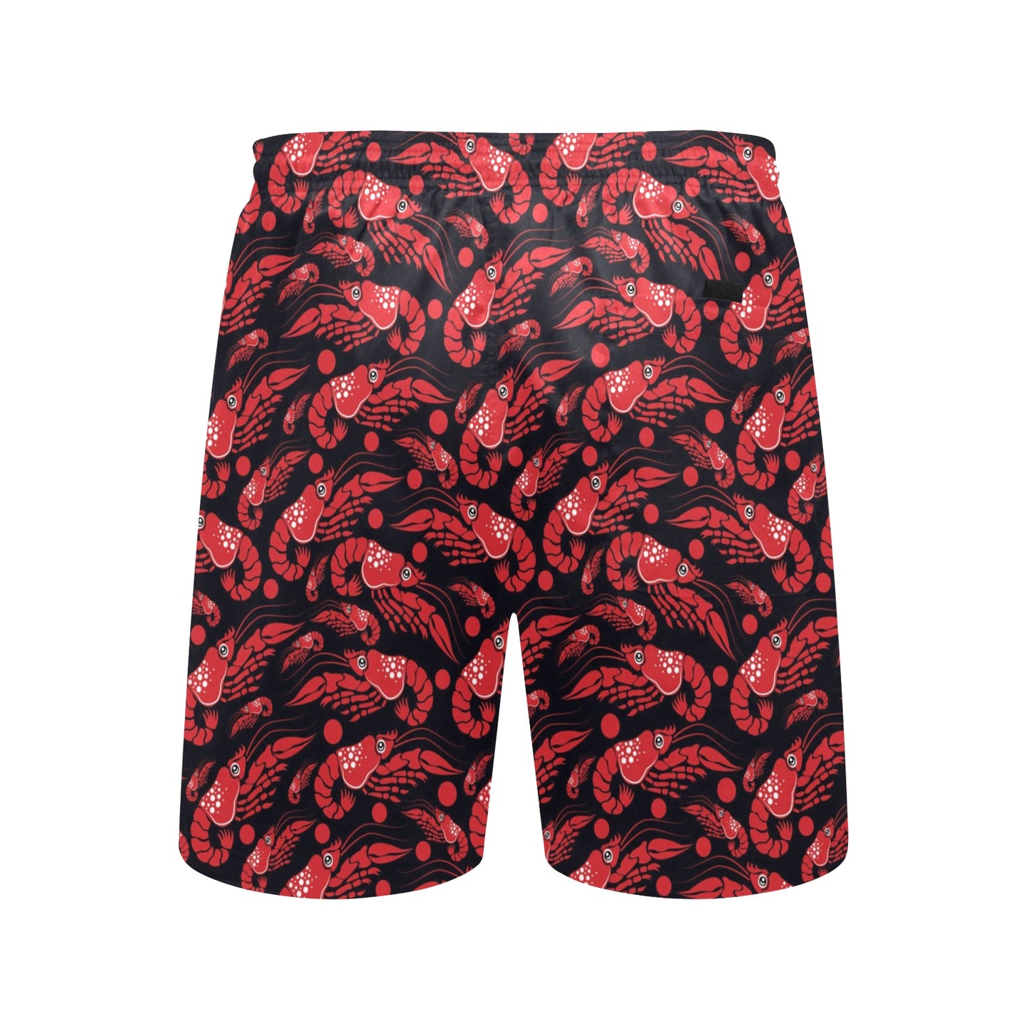 Shrimp Print Design LKS303 Men's Swim Trunks Beach Shorts