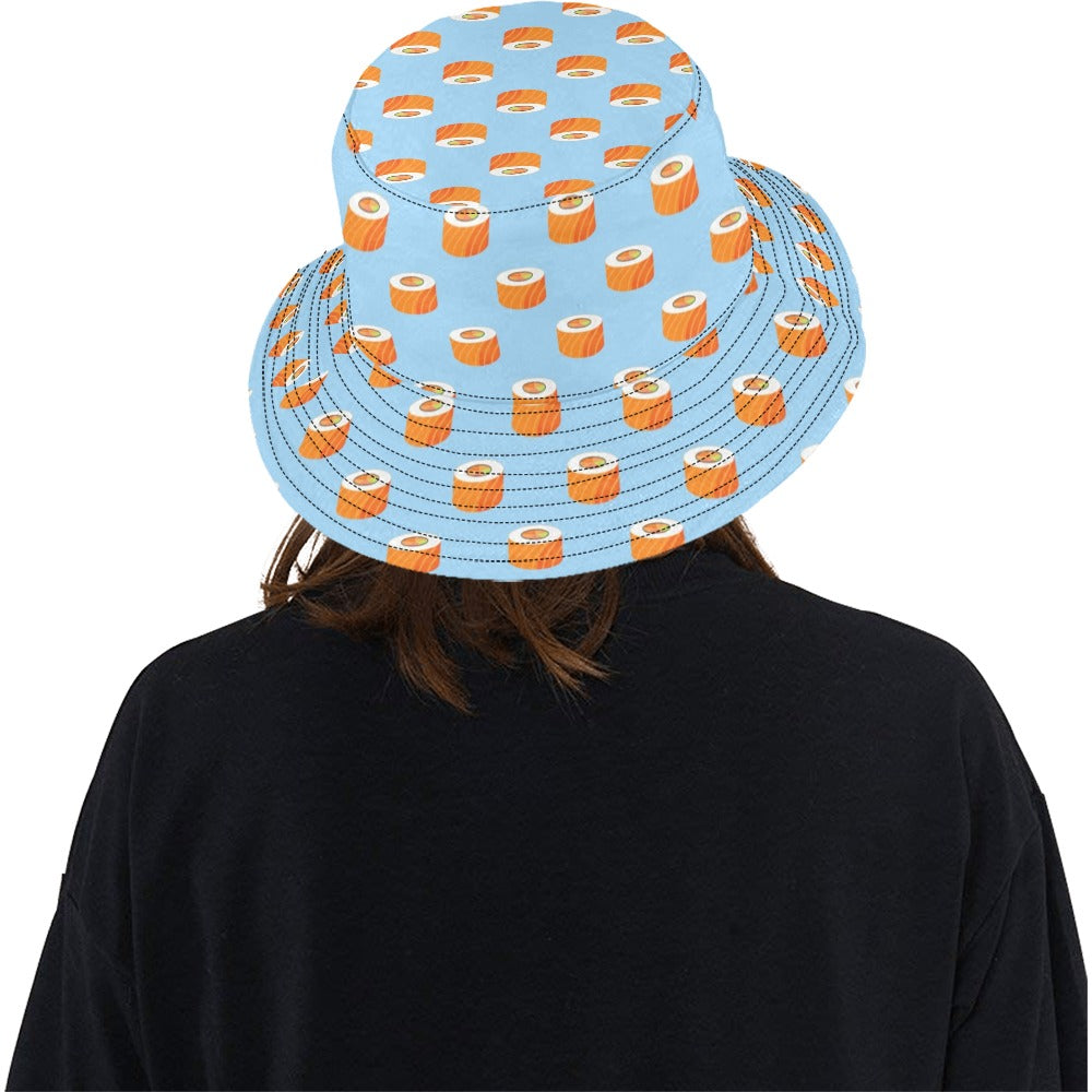 Salmon Sushi Print Design LKS307 Unisex Bucket Hat