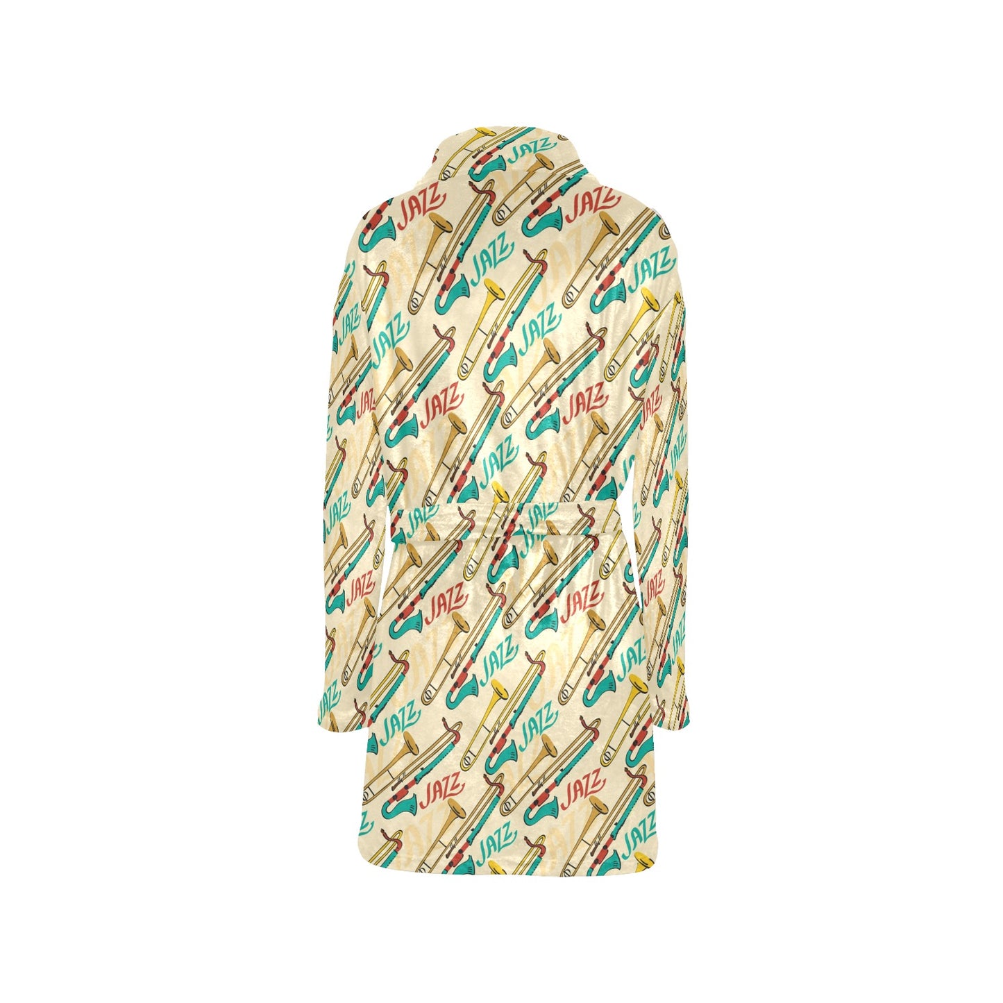 Trombone Pattern Print Design 03 Women's Fleece Robe