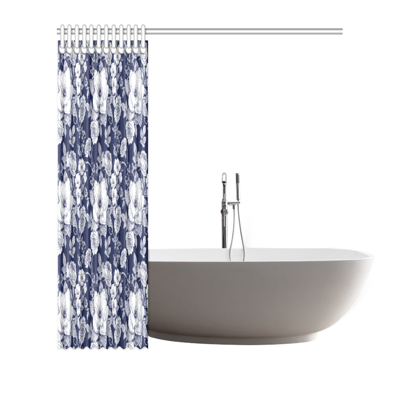 Floral Infrared Pattern Shower Curtain