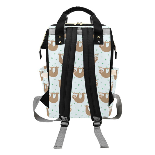 Sloth Print Design LKS308 Diaper Bag Backpack