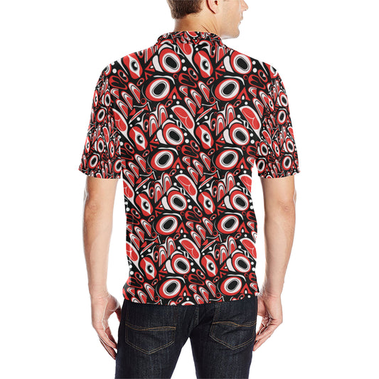 Totem Pole Texture Design Men Polo Shirt
