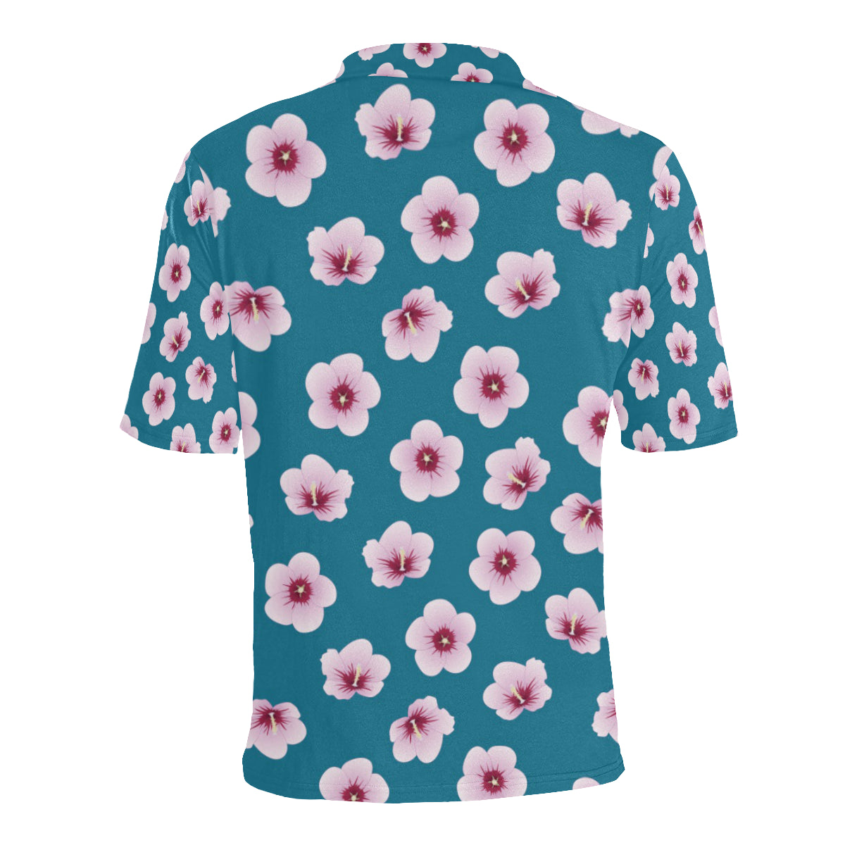 Cherry Blossom Pattern Print Design CB08 Men Polo Shirt