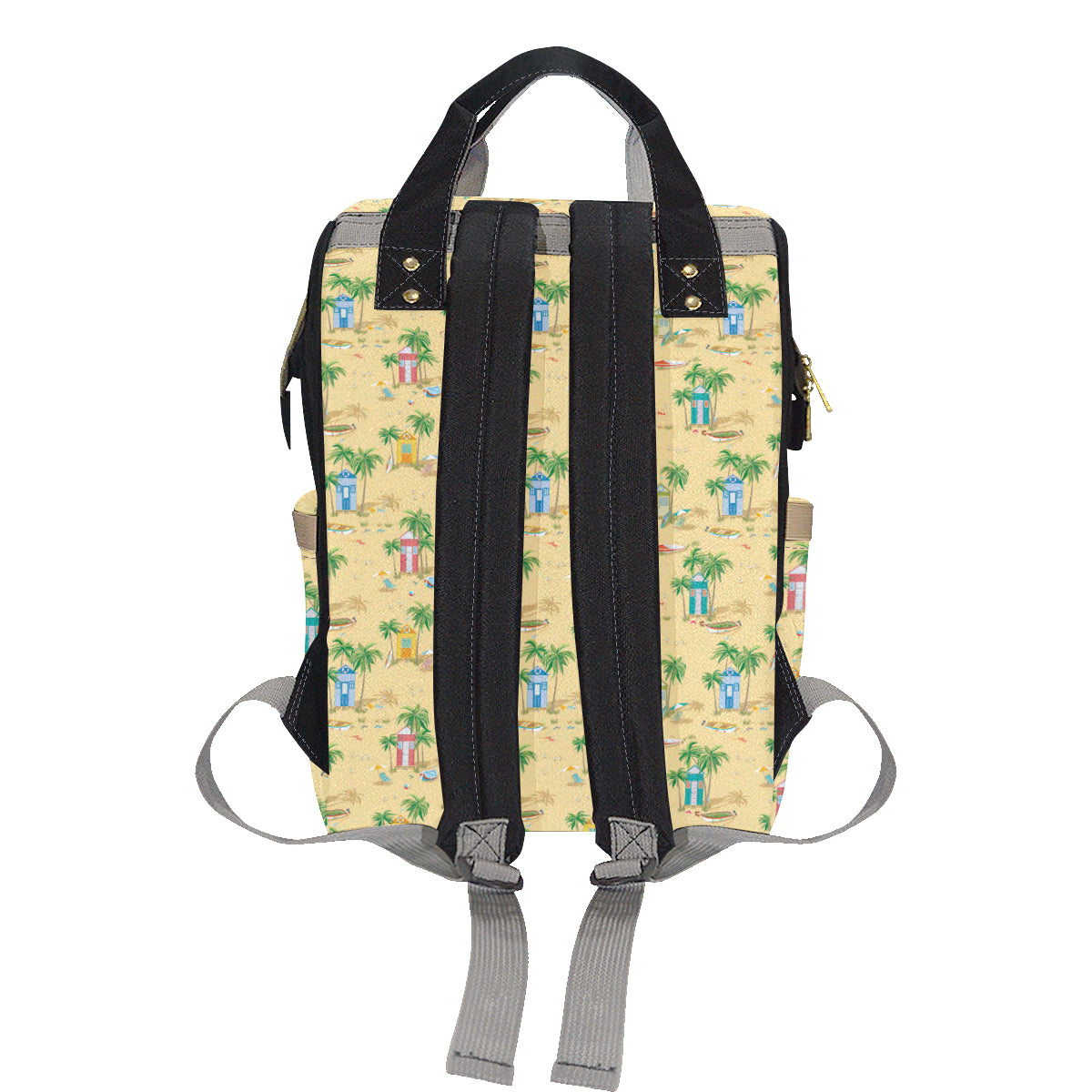 Beach Themed Pattern Print Design 01 Diaper Bag Backpack