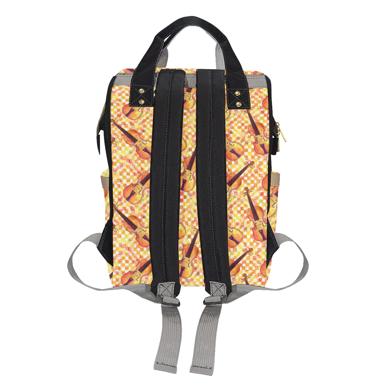 Violin Pattern Print Design 03 Diaper Bag Backpack
