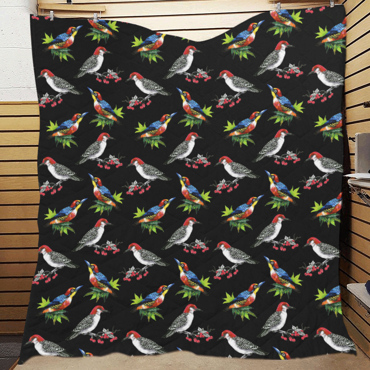 Birds Pattern Print Design 06 Premium Quilt