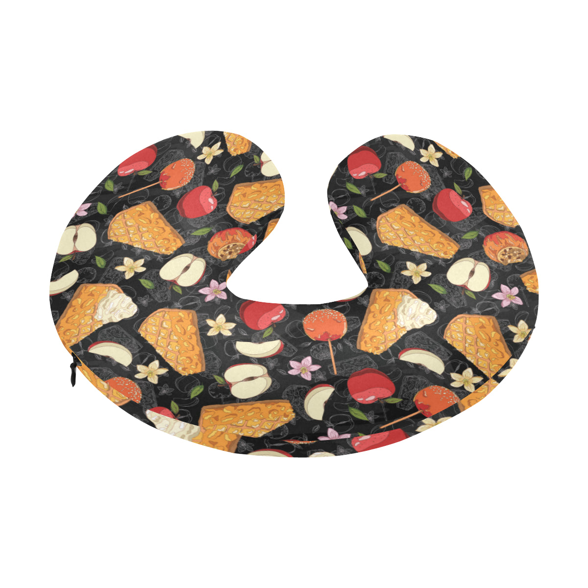 Apple Pie Pattern Print Design 01 U-Shaped Travel Neck Pillow