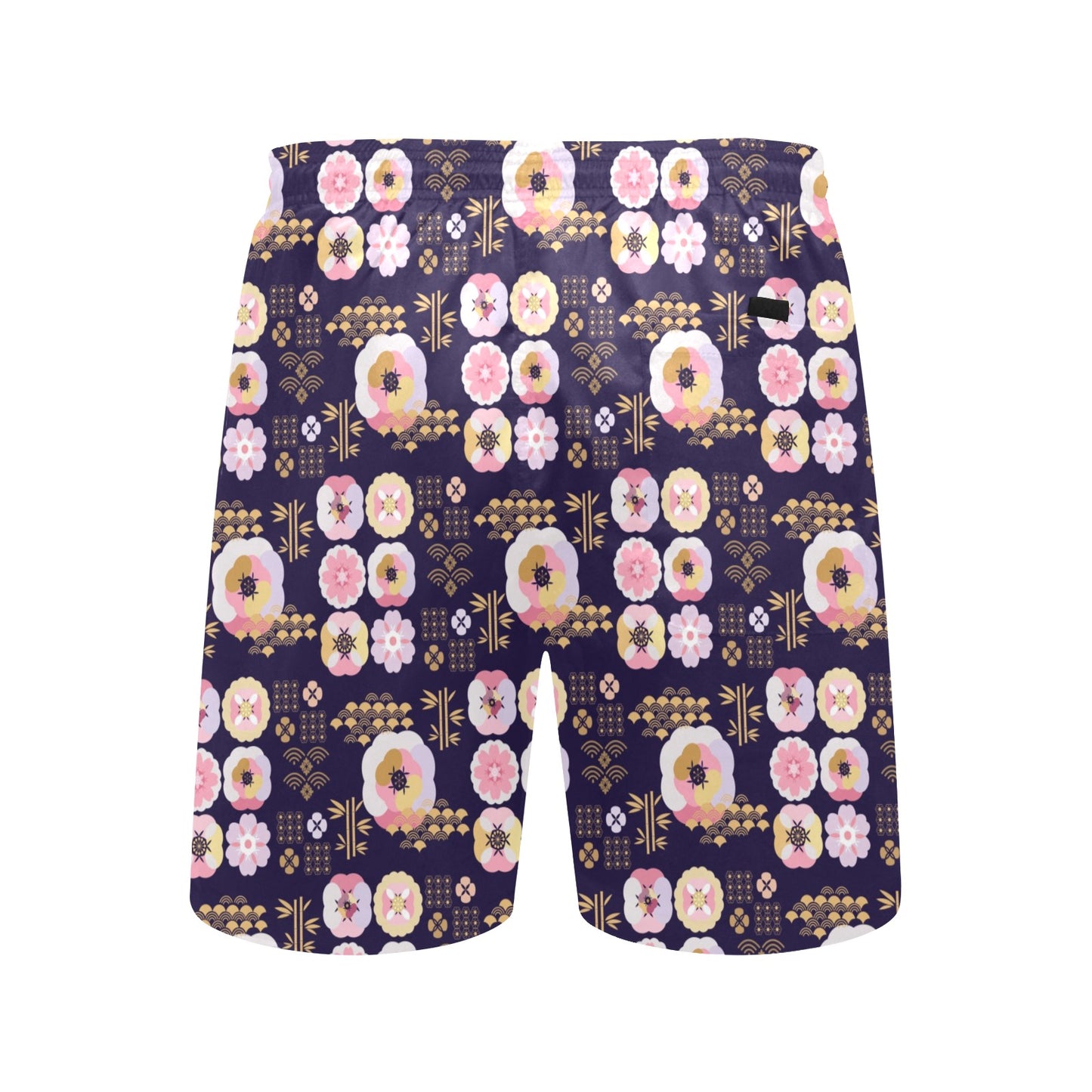 Sakura Japan Style Print Design LKS302 Men's Swim Trunks Beach Shorts