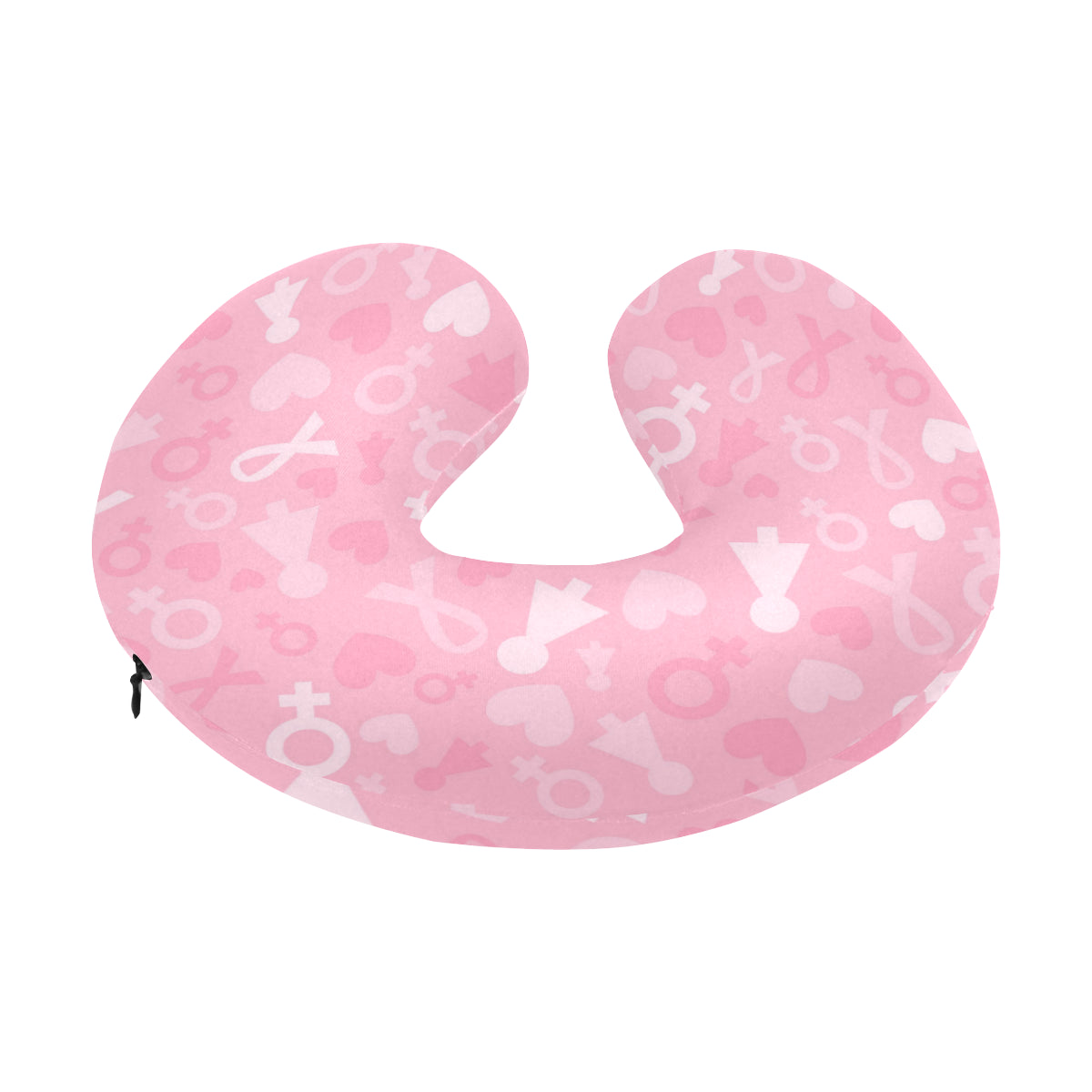 Breast cancer Pattern Print Design 01 U-Shaped Travel Neck Pillow